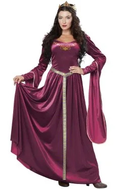 Lady Guinevere Adult Costume (Wine)